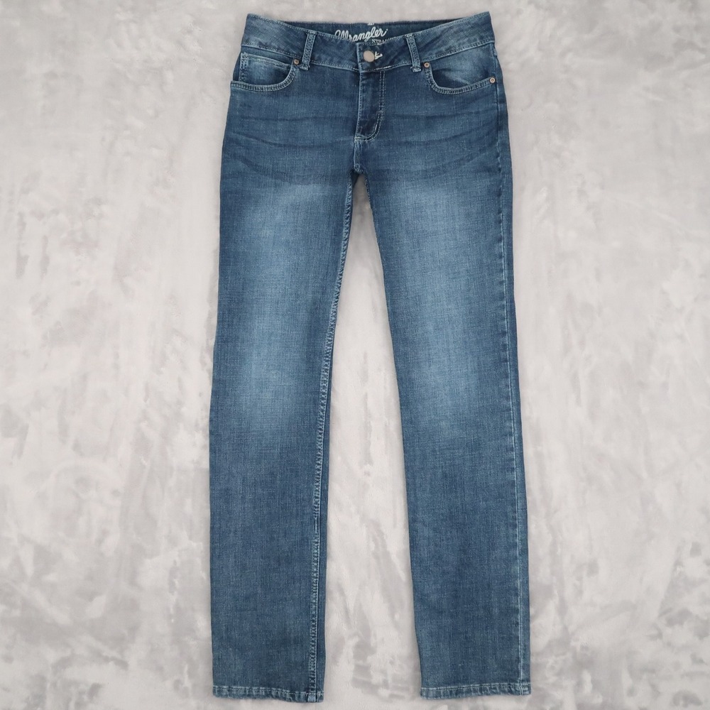 Wrangler Jeans Women Junior 9x34 Fit 29x33.5 Blue Straight Leg 1009MWTMS Classic